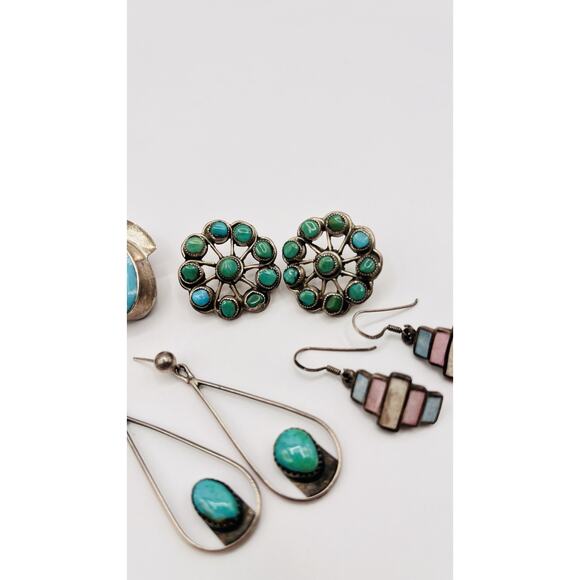 Lot Of Sterling Silver 925 Earrings For Craft Jewelry Making ASIS Mexico Other - Picture 8 of 14